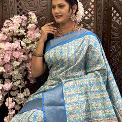 Kanjivaram Silk RIN145 RADHIKA Silk Sarees Wholesale Dola Silk Sarees Kanjeevaram Sarees Printed Silk Saree