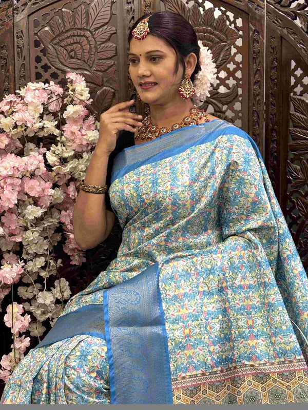 Kanjivaram Silk RIN145 RADHIKA Silk Sarees Wholesale Dola Silk Sarees Kanjeevaram Sarees Printed Silk Saree