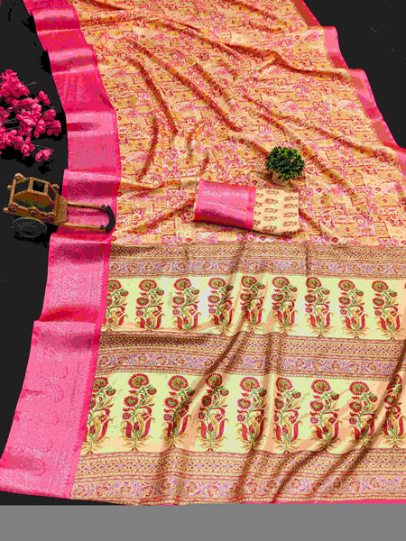 Kanjivaram Silk RIN145 RADHIKA Silk Sarees Wholesale Dola Silk Sarees Kanjeevaram Sarees Printed Silk Saree