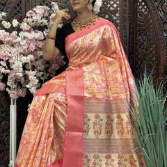 Kanjivaram Silk RIN145 RADHIKA Silk Sarees Wholesale Dola Silk Sarees Kanjeevaram Sarees Printed Silk Saree