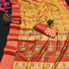Kanjivaram Silk RIN145 RADHIKA Silk Sarees Wholesale Dola Silk Sarees Kanjeevaram Sarees Printed Silk Saree