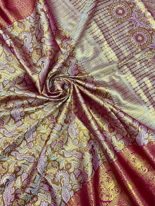 Kanjivaram Silk RIN209 ST-Vol-01 Silk Sarees Wholesale Banarasi Silk Sarees Paithani Sarees Fancy Silk Sarees