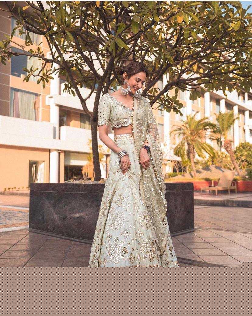 Mulberry RIN213 H5 Lehengas Wedding Collections Bollywood Collections Wholesale Designer Lehenga Wedding Lehenga Rakul Preet