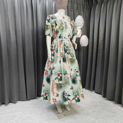 Muslin Cotton RIN207 3044 Gowns Wholesale Printed Gowns Fancy Gowns Party Gowns