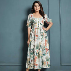 Muslin Cotton RIN207 3044 Gowns Wholesale Printed Gowns Fancy Gowns Party Gowns