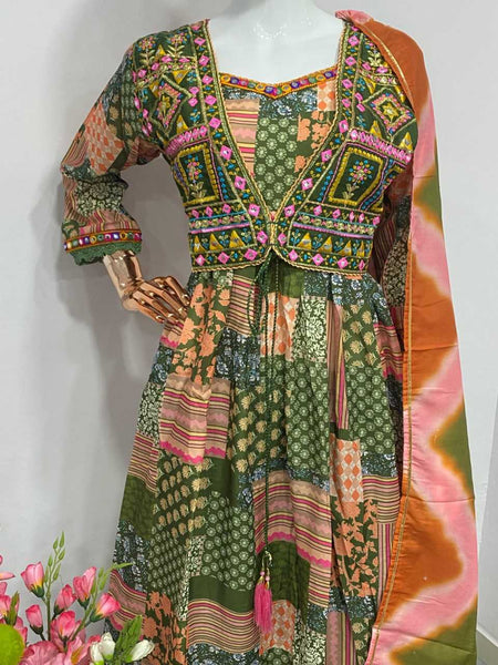 Muslin Silk RIN222 1066 Suits & Dresses Gowns Festive Collections Wholesale Printed Gowns Designer Suits Silk Gowns