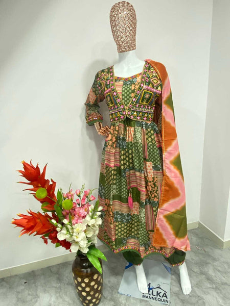 Muslin Silk RIN222 1066 Suits & Dresses Gowns Festive Collections Wholesale Printed Gowns Designer Suits Silk Gowns