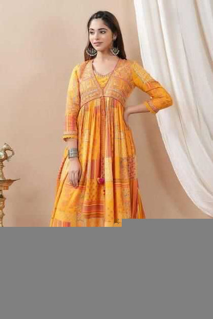 Muslin Silk RIN222 1066 Suits & Dresses Gowns Festive Collections Wholesale Printed Gowns Designer Suits Silk Gowns