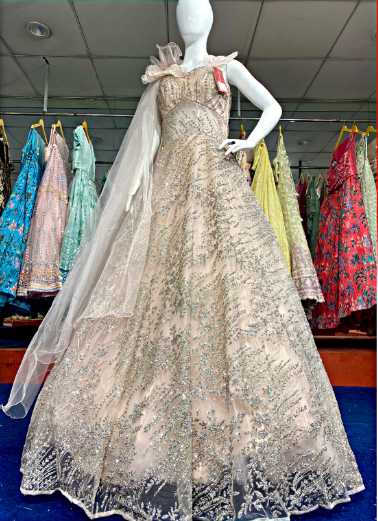 NET KPD 24 GOWNS WHOLESALE EMBROIDERY PARTY LONG NET GOWNS