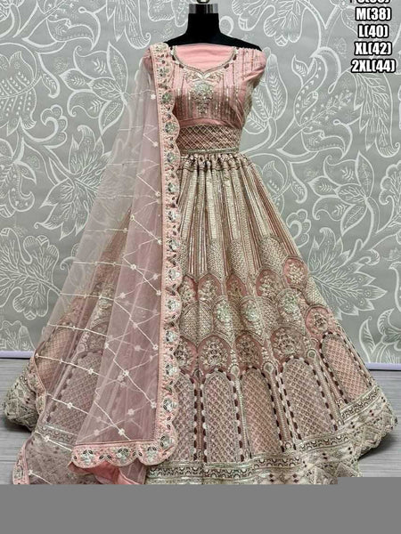 Net RIN197 2667 Presenting Party Wear STICHED Lehengas Wholesale Designer Lehenga Bridal Lehenga Net Lehenga Choli Mirror Work Lehenga