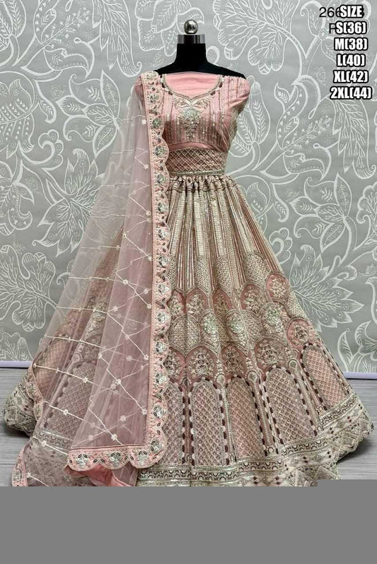 Net RIN197 2667 Presenting Party Wear STICHED Lehengas Wholesale Designer Lehenga Bridal Lehenga Net Lehenga Choli Mirror Work Lehenga