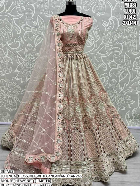 Net RIN197 2667 Presenting Party Wear STICHED Lehengas Wholesale Designer Lehenga Bridal Lehenga Net Lehenga Choli Mirror Work Lehenga