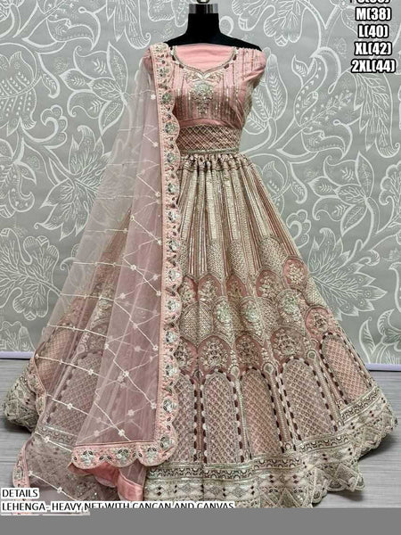 Net RIN197 2667 Presenting Party Wear STICHED Lehengas Wholesale Designer Lehenga Bridal Lehenga Net Lehenga Choli Mirror Work Lehenga