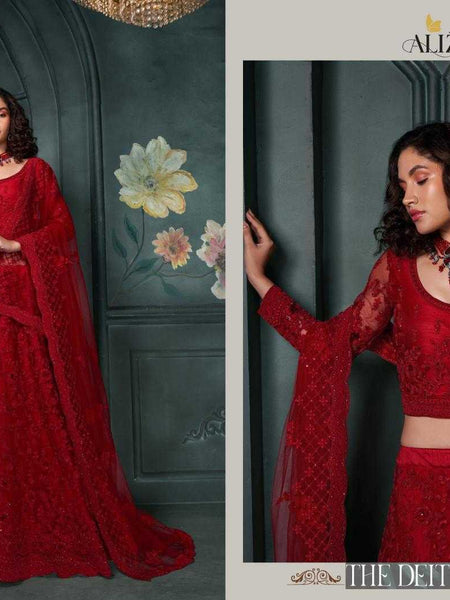 Net RIN197 Alizeh-Bridal Heritage Vol-5 -2204 Lehengas Wedding Collections Festive Collections Wholesale Designer Lehenga Net Fancy Lehenga Heavy Lehenga