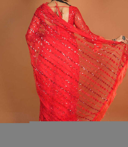 Net RIN213 L320 Sarees Wholesale Party Wear Sarees Fancy Sarees Sequence Sarees Net Sarees Red Sarees