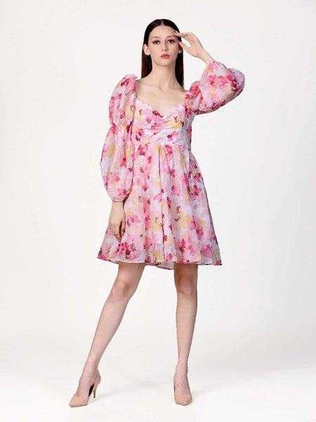 Organza Poly Crepe RIN197 4493 Western Wears Wholesale Tops One Piece Dress