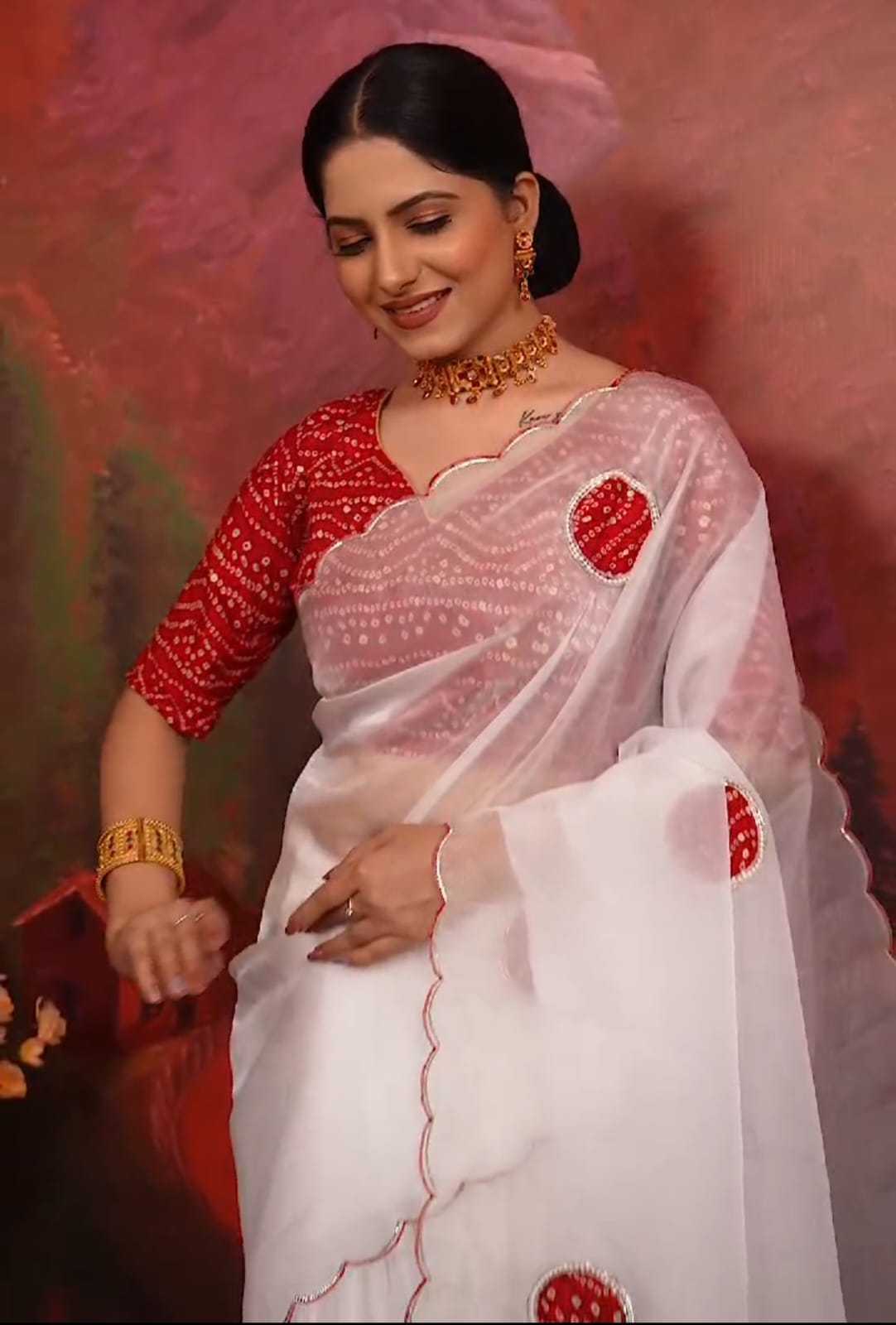 Organza RIN128 205 Sarees Wedding Collections Festive Collections Wholesale Organza Sarees Hand Work Sarees Sarees With Blouse