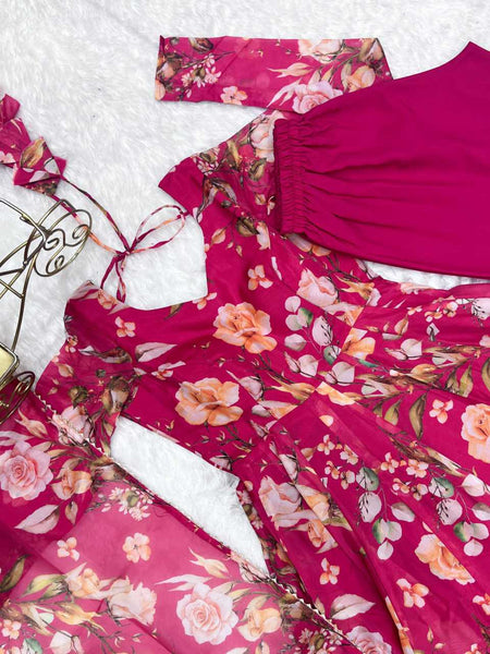 Organza Silk KESH481 PURE SOFT ORGANJA SILK Gowns Wholesale Printed Gowns Fancy Gowns Anarkali Gown Party Gowns Long Gowns