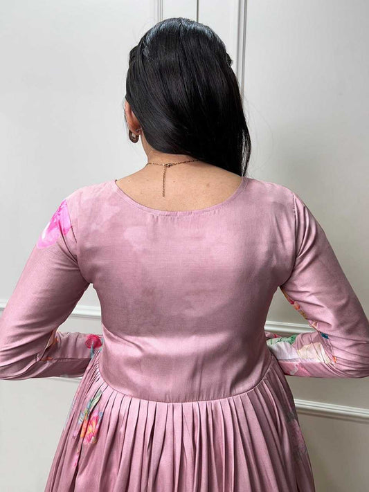 Organza Silk RIN207 3054 Gowns Wholesale Printed Gowns Fancy Gowns Anarkali Gown