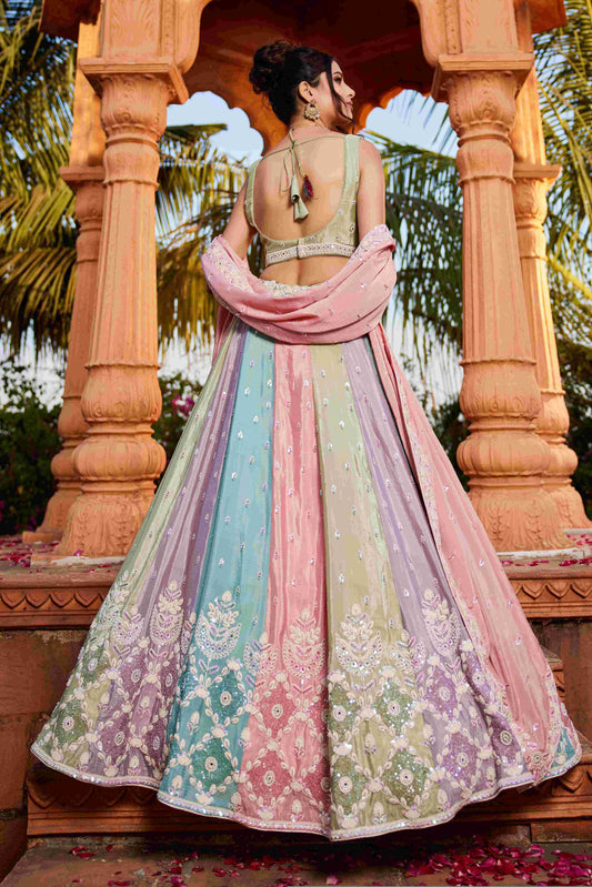 Poly Chiffon RIN197 2656 Lehengas Wholesale Designer Lehenga Fancy Lehenga Chiffon Lehenga