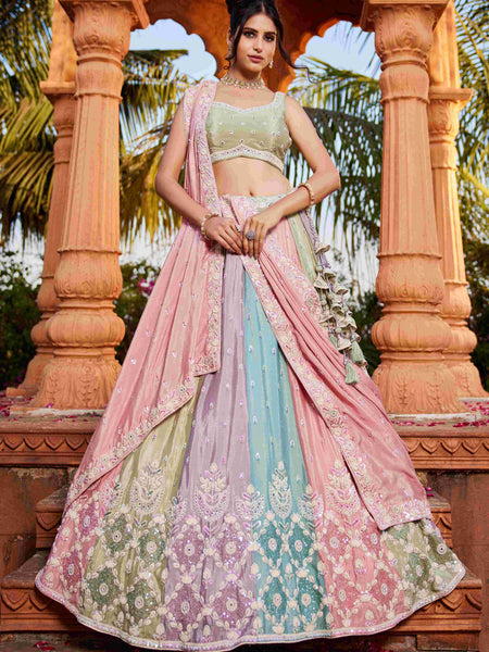 Poly Chiffon RIN197 2656 Lehengas Wholesale Designer Lehenga Fancy Lehenga Chiffon Lehenga