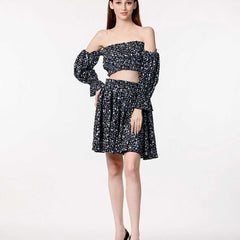 Poly Crepe RIN197 4494 Western Wears Wholesale Co-ord Set Tops One Piece Dress