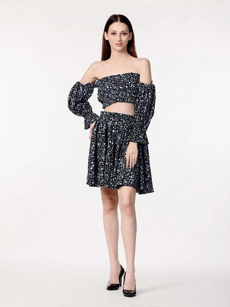 Poly Crepe RIN197 4494 Western Wears Wholesale Co-ord Set Tops One Piece Dress