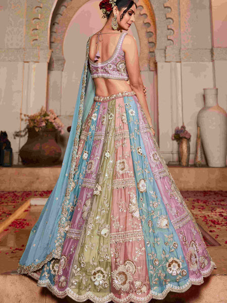 Poly Georgette RIN197 2744 Lehengas Wholesale Designer Lehenga Wedding Lehenga Embroidered Lehenga