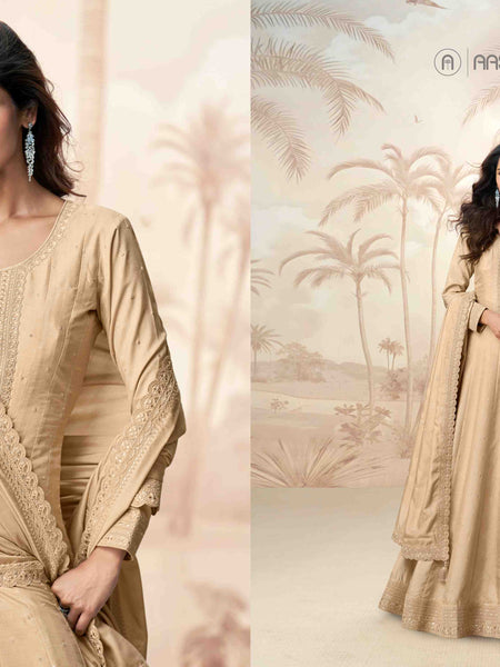 Premium Silk RIN184 AASHIRWAD RAGINI Gowns Wholesale Fancy Gowns Embroidery Gowns Designer Gowns