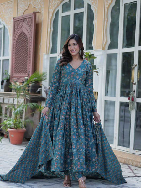 Pure Cotton KESH491 9225 Suits & Dresses Wholesale Ladies Suits Printed Suits Anarkali Suits