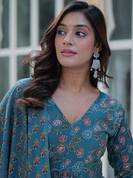 Pure Cotton KESH491 9225 Suits & Dresses Wholesale Ladies Suits Printed Suits Anarkali Suits