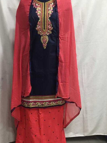 PURE COTTON RIN131 Panjabi Kudi SUITS & DRESSES WHOLESALE EMBROPIDERY UNSTITCHED COTTON PUNJABI SUITS