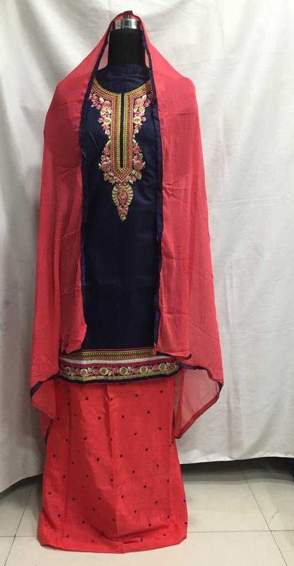 PURE COTTON RIN131 Panjabi Kudi SUITS & DRESSES WHOLESALE EMBROPIDERY UNSTITCHED COTTON PUNJABI SUITS