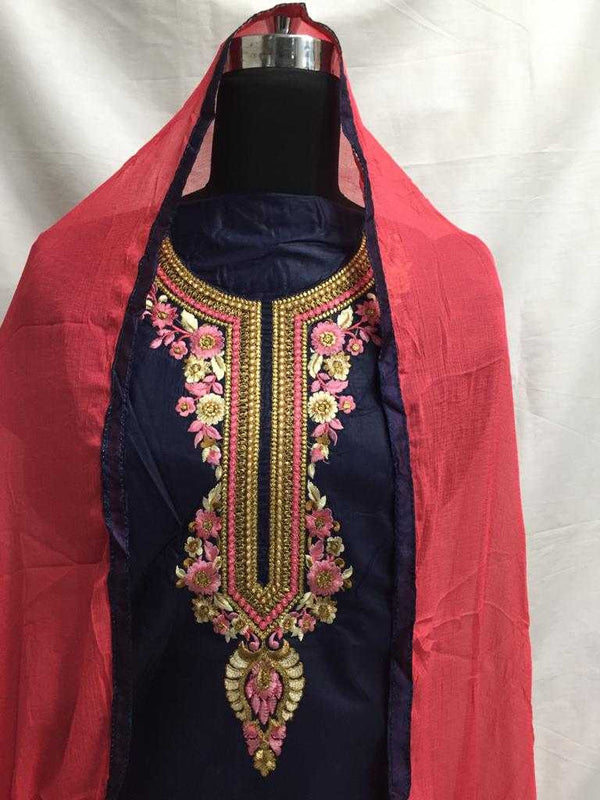 PURE COTTON RIN131 Panjabi Kudi SUITS & DRESSES WHOLESALE EMBROPIDERY UNSTITCHED COTTON PUNJABI SUITS