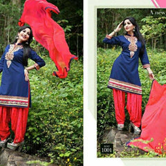 PURE COTTON RIN131 Panjabi Kudi SUITS & DRESSES WHOLESALE EMBROPIDERY UNSTITCHED COTTON PUNJABI SUITS
