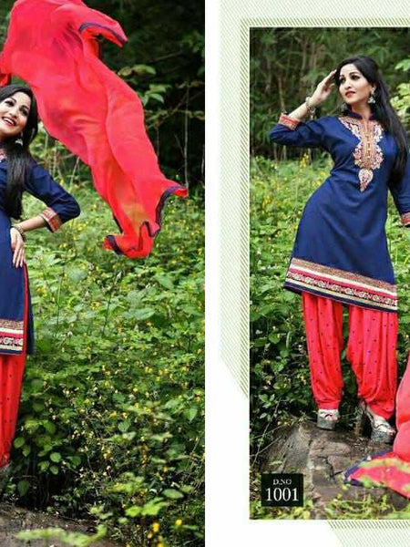 PURE COTTON RIN131 Panjabi Kudi SUITS & DRESSES WHOLESALE EMBROPIDERY UNSTITCHED COTTON PUNJABI SUITS