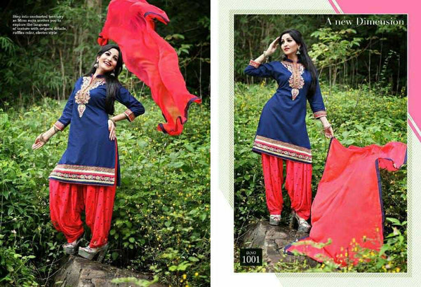 PURE COTTON RIN131 Panjabi Kudi SUITS & DRESSES WHOLESALE EMBROPIDERY UNSTITCHED COTTON PUNJABI SUITS