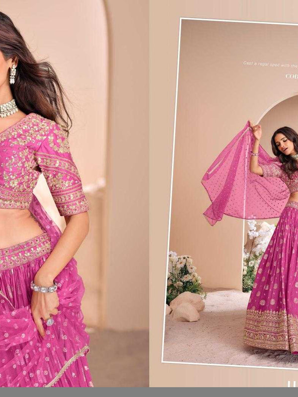 Pure Silk RIN197 2552 Lehengas Wedding Collections Festive Collections Wholesale Designer Lehenga Silk Lehenga Wedding Lehenga