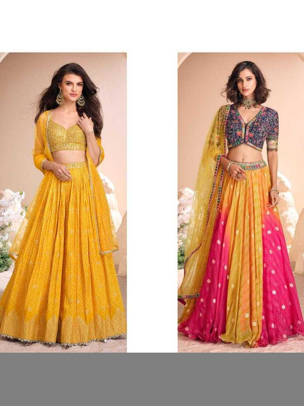 Pure Silk RIN197 2552 Lehengas Wedding Collections Festive Collections Wholesale Designer Lehenga Silk Lehenga Wedding Lehenga