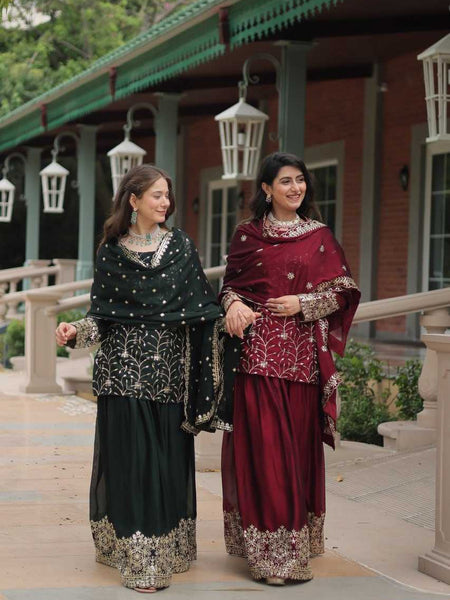 Rangoli Silk KESH489 1132 Suits & Dresses Wholesale Ladies Suits Embroidery Suits Palazzo Suit Wedding Suits