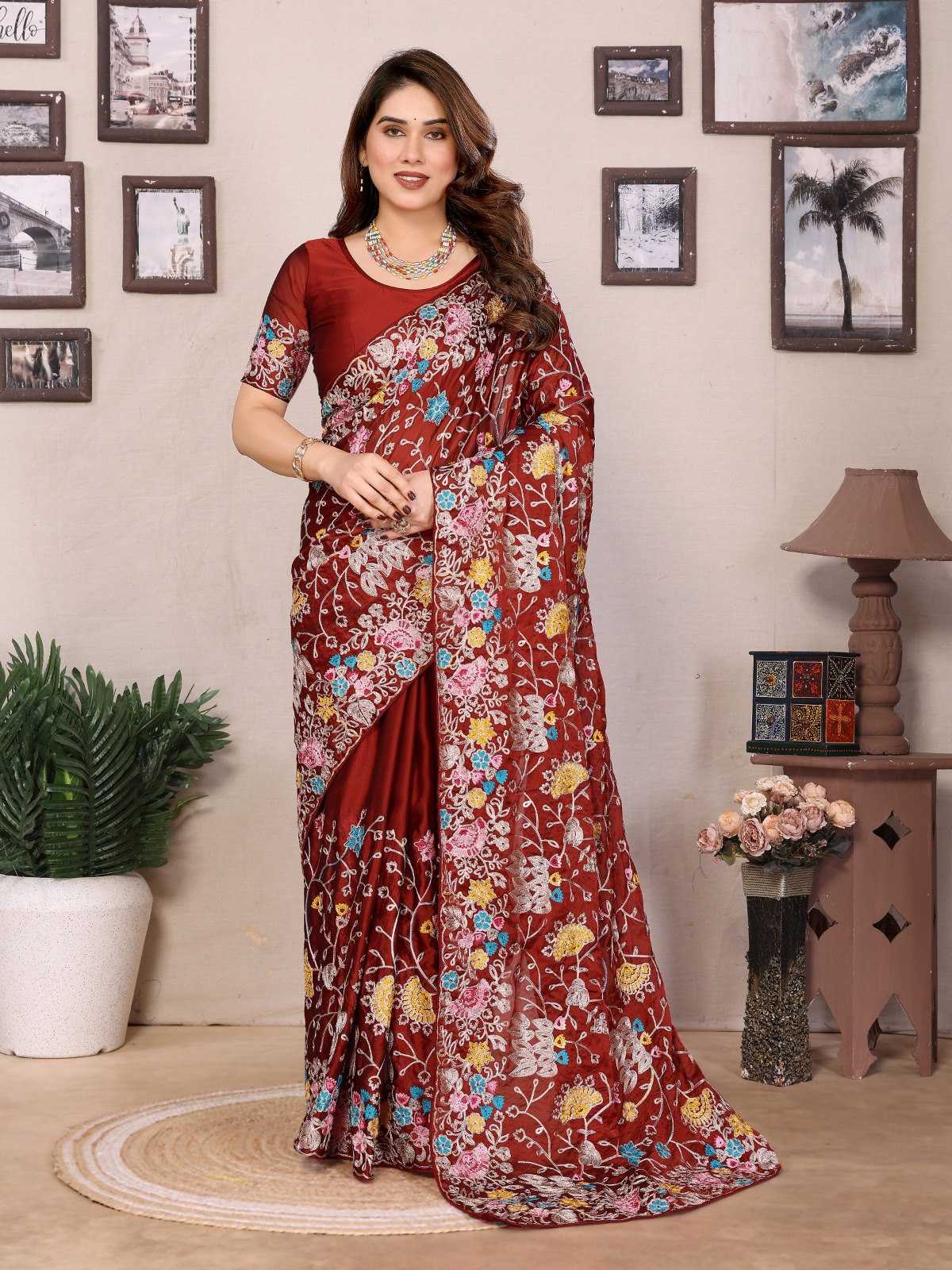 Rangoli Silk RIN188 Jeremy Sarees Sarees Wholesale Designer Sarees Embroidered Sarees Heavy Work Sarees