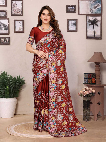 Rangoli Silk RIN188 Jeremy Sarees Sarees Wholesale Designer Sarees Embroidered Sarees Heavy Work Sarees