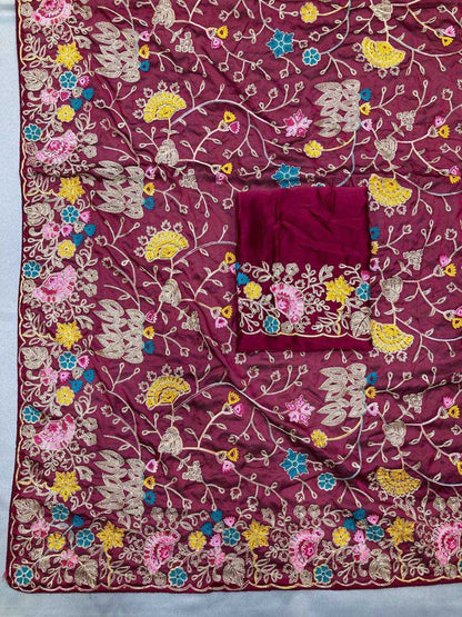 Rangoli Silk RIN188 Jeremy Sarees Sarees Wholesale Designer Sarees Embroidered Sarees Heavy Work Sarees