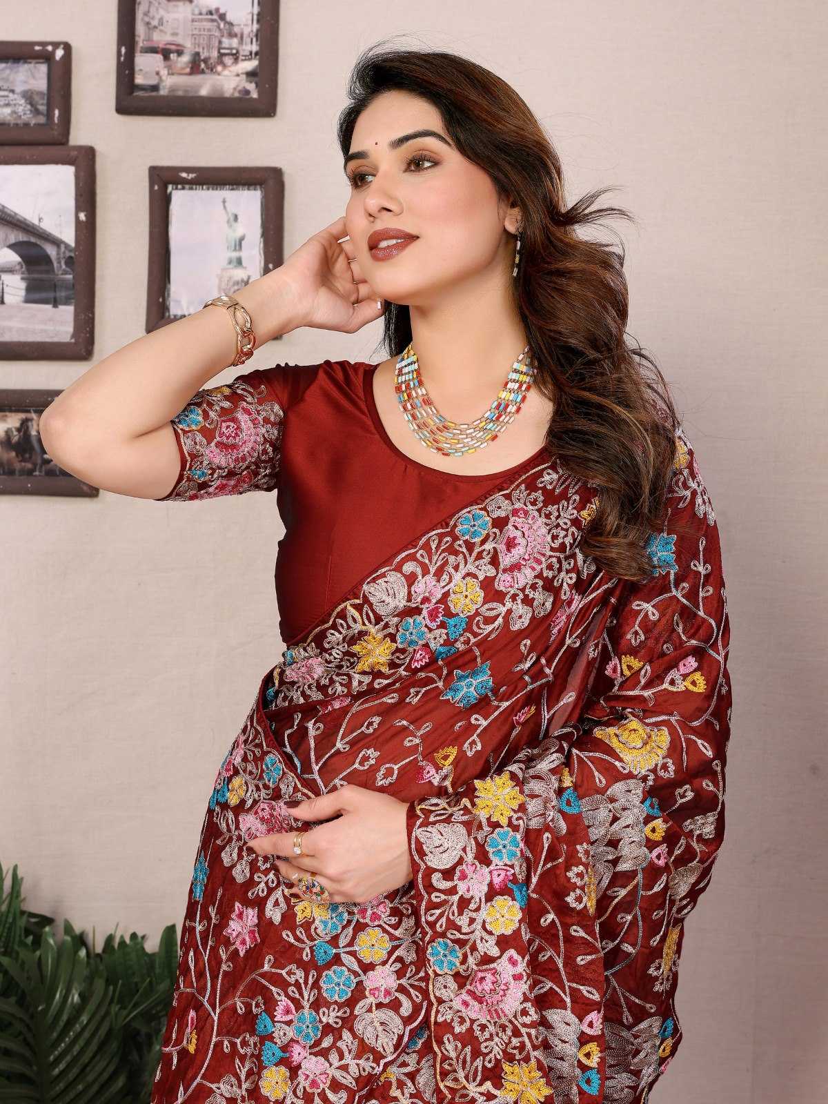 Rangoli Silk RIN188 Jeremy Sarees Sarees Wholesale Designer Sarees Embroidered Sarees Heavy Work Sarees