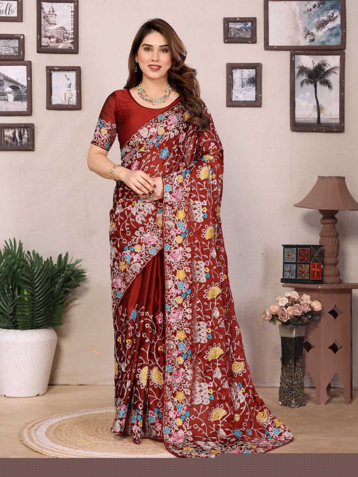 Rangoli Silk RIN188 Jeremy Sarees Sarees Wholesale Designer Sarees Embroidered Sarees Heavy Work Sarees