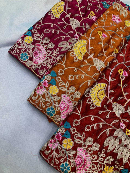 Rangoli Silk RIN188 Jeremy Sarees Sarees Wholesale Designer Sarees Embroidered Sarees Heavy Work Sarees
