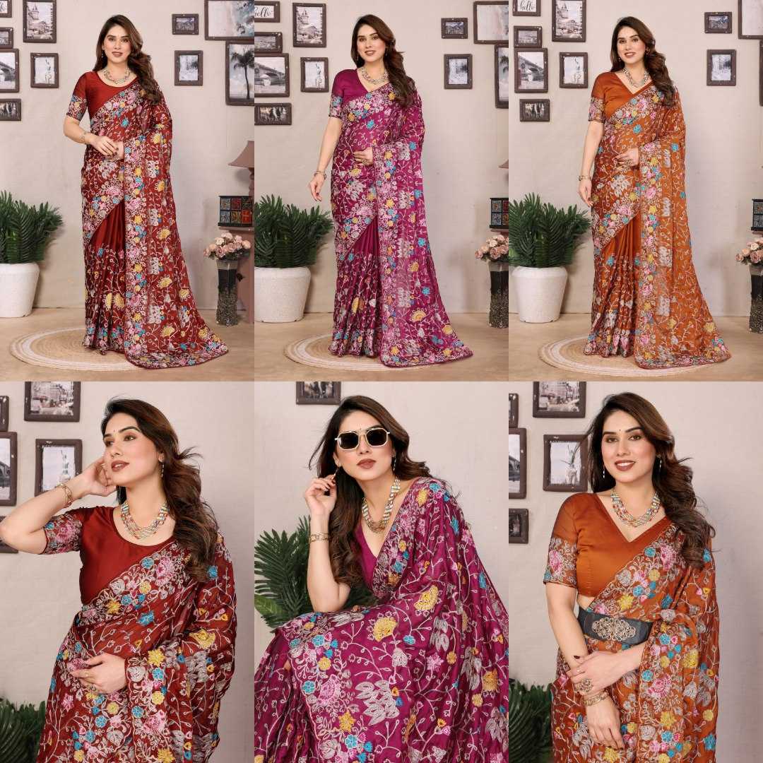 Rangoli Silk RIN188 Jeremy Sarees Sarees Wholesale Designer Sarees Embroidered Sarees Heavy Work Sarees