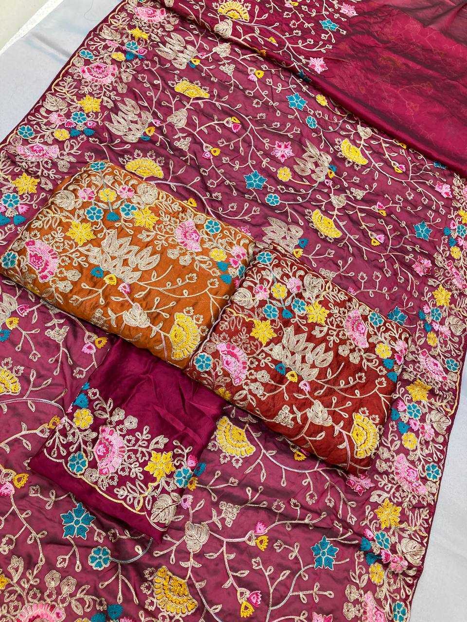 Rangoli Silk RIN188 Jeremy Sarees Sarees Wholesale Designer Sarees Embroidered Sarees Heavy Work Sarees