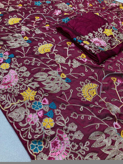 Rangoli Silk RIN188 Jeremy Sarees Sarees Wholesale Designer Sarees Embroidered Sarees Heavy Work Sarees