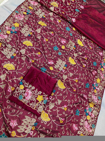 Rangoli Silk RIN188 Jeremy Sarees Sarees Wholesale Designer Sarees Embroidered Sarees Heavy Work Sarees